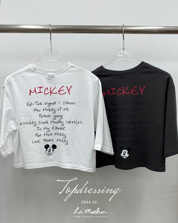 MICKEY字母短袖上衣(花花清單)